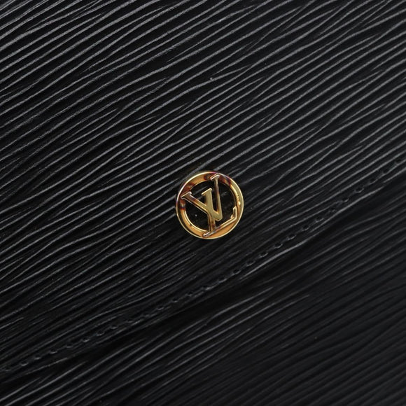LOUIS VUITTON Epi Montaigne 27 Clutch Bag Black M52652 LV Auth 200196
