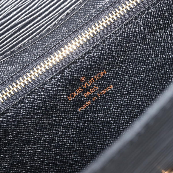 LOUIS VUITTON Epi Montaigne 27 Clutch Bag Black M52652 LV Auth 200196