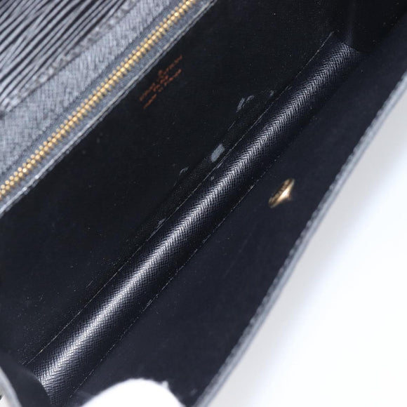 LOUIS VUITTON Epi Montaigne 27 Clutch Bag Black M52652 LV Auth 200196