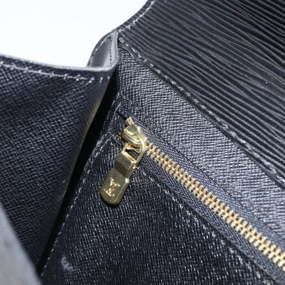 LOUIS VUITTON Epi Montaigne 27 Clutch Bag Black M52652 LV Auth 200196