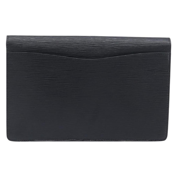 LOUIS VUITTON Epi Montaigne 27 Clutch Bag Black M52652 LV Auth 200196