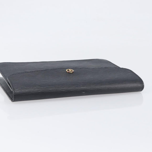 LOUIS VUITTON Epi Montaigne 27 Clutch Bag Black M52652 LV Auth 200196