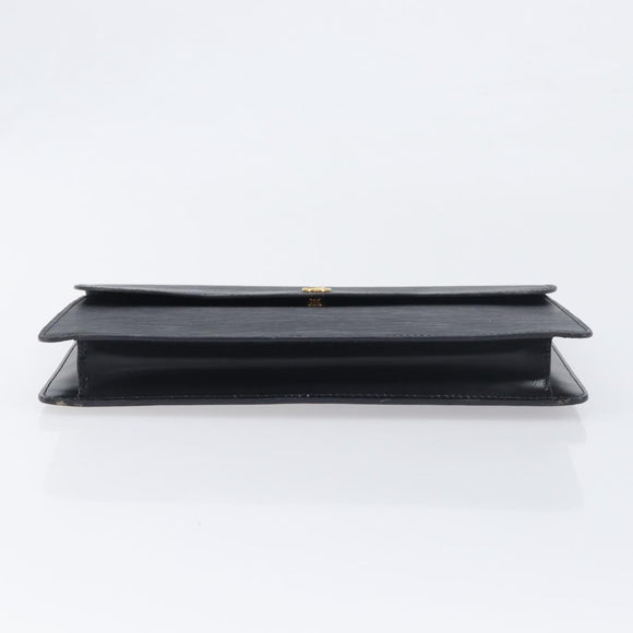 LOUIS VUITTON Epi Montaigne 27 Clutch Bag Black M52652 LV Auth 200196