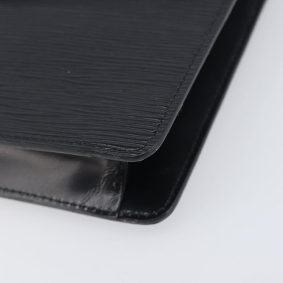 LOUIS VUITTON Epi Montaigne 27 Clutch Bag Black M52652 LV Auth 200196