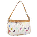 LOUIS VUITTON Monogram Multicolor Pochette Accessoires White M92649 Auth 200197-1