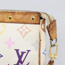 LOUIS VUITTON Monogram Multicolor Pochette Accessoires White M92649 Auth 200197-10