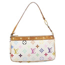 LOUIS VUITTON Monogram Multicolor Pochette Accessoires White M92649 Auth 200197-13