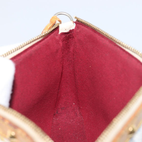 LOUIS VUITTON Monogram Multicolor Pochette Accessoires White M92649 Auth 200197