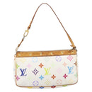 LOUIS VUITTON Monogram Multicolor Pochette Accessoires White M92649 Auth 200197-2