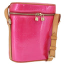LOUIS VUITTON Monogram Vernis Sullivan Vertical Fuchsia Pink M91259 Auth 200199V-1
