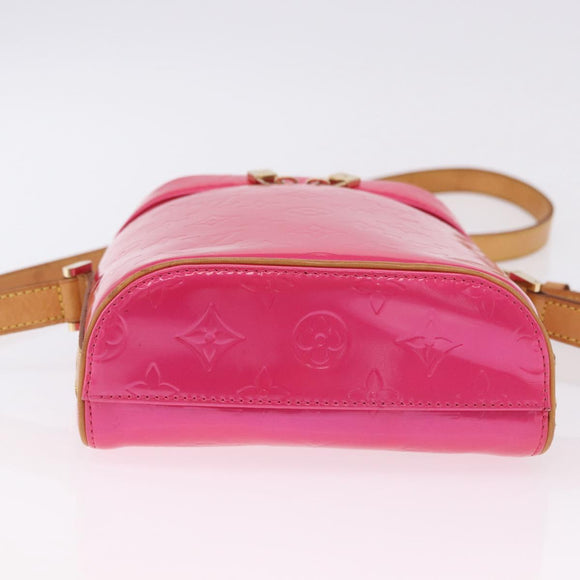 LOUIS VUITTON Monogram Vernis Sullivan Vertical Fuchsia Pink M91259 Auth 200199V