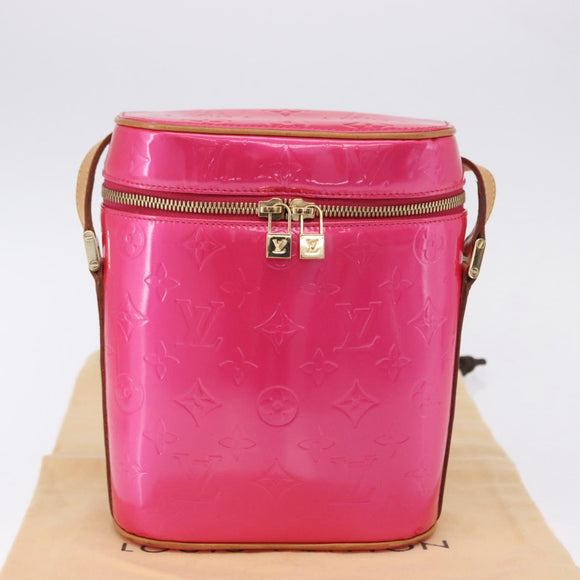 LOUIS VUITTON Monogram Vernis Sullivan Vertical Fuchsia Pink M91259 Auth 200199V