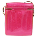 LOUIS VUITTON Monogram Vernis Sullivan Vertical Fuchsia Pink M91259 Auth 200199V-2