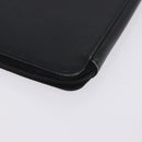 PRADA Binder Case Saffiano Black Silver Auth 200201-15