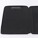 PRADA Binder Case Saffiano Black Silver Auth 200201-20