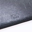 PRADA Binder Case Saffiano Black Silver Auth 200201-22