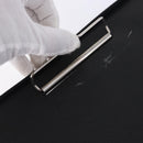 PRADA Binder Case Saffiano Black Silver Auth 200201-24