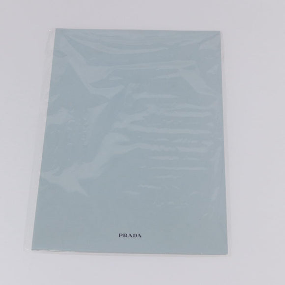 PRADA Binder Case Saffiano Black Silver Auth 200201