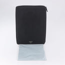 PRADA Binder Case Saffiano Black Silver Auth 200201-12