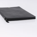 PRADA Binder Case Saffiano Black Silver Auth 200201-6