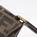 FENDI Zucca Canvas Mamma Baguette Shoulder Bag Brown Gold Tone Auth 200203-9
