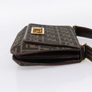 FENDI Zucca Canvas Mamma Baguette Shoulder Bag Brown Gold Tone Auth 200203-4