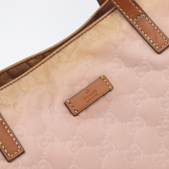 GUCCI GG Canvas Tote Bag Pink Brown 282439 Auth 200205