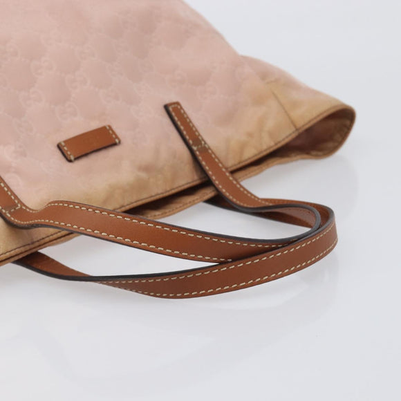 GUCCI GG Canvas Tote Bag Pink Brown 282439 Auth 200205