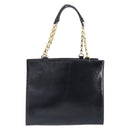 CELINE Hand Bag Leather Black Gold Tone Auth 200206-13