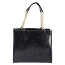 CELINE Hand Bag Leather Black Gold Tone Auth 200206-2
