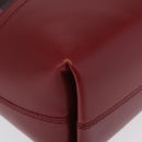 FENDI Stripe Tote Bag Nylon Red Gold Tone 8BH185 Auth 200207V-8