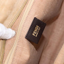 FENDI Stripe Tote Bag Nylon Red Gold Tone 8BH185 Auth 200207V-18
