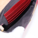 FENDI Stripe Tote Bag Nylon Red Gold Tone 8BH185 Auth 200207V-27