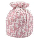 Christian Dior Trotter Pouch Pile Pink White Auth 200208-1
