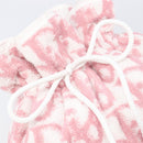 Christian Dior Trotter Pouch Pile Pink White Auth 200208-8