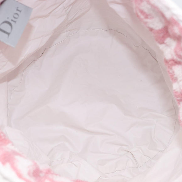 Christian Dior Trotter Pouch Pile Pink White Auth 200208