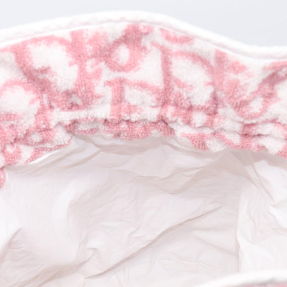 Christian Dior Trotter Pouch Pile Pink White Auth 200208