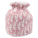 Christian Dior Trotter Pouch Pile Pink White Auth 200208-2