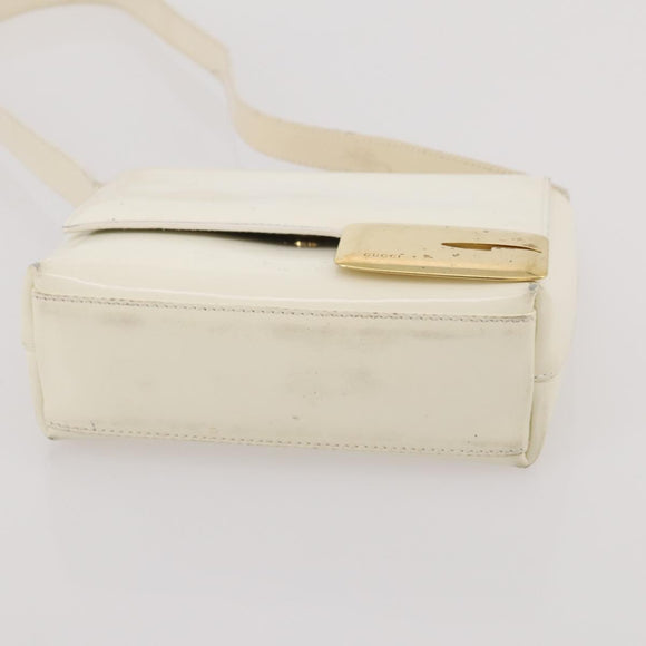 GUCCI Bamboo Shoulder Bag Hand Bag Leather 2 Set Black White Auth 200210