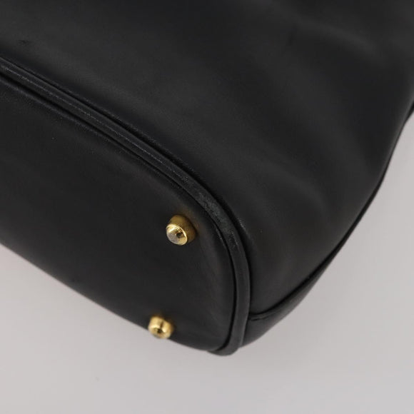 GUCCI Bamboo Shoulder Bag Hand Bag Leather 2 Set Black White Auth 200210