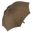 FENDI Zucca Umbrella Nylon Brown Gold Tone Auth 200211A-1