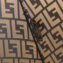 FENDI Zucca Umbrella Nylon Brown Gold Tone Auth 200211A-13