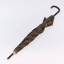 FENDI Zucca Umbrella Nylon Brown Gold Tone Auth 200211A-14