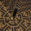 FENDI Zucca Umbrella Nylon Brown Gold Tone Auth 200211A-7