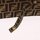 FENDI Zucca Umbrella Nylon Brown Gold Tone Auth 200211A-8