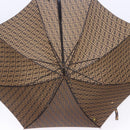 FENDI Zucca Umbrella Nylon Brown Gold Tone Auth 200211A-9