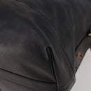 Coach Boston Bag Leather 2way Black Gold Tone Auth 200213-12