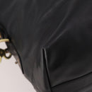 Coach Boston Bag Leather 2way Black Gold Tone Auth 200213-13