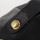 Coach Boston Bag Leather 2way Black Gold Tone Auth 200213-17