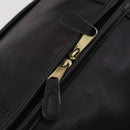 Coach Boston Bag Leather 2way Black Gold Tone Auth 200213-18